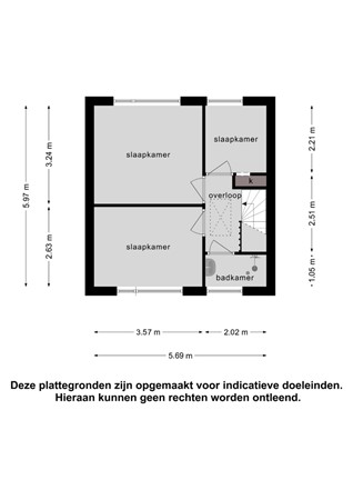 Plattegrond - Pieter de Hooghstraat 51, 4532 HJ Terneuzen - 1e verdieping.jpg